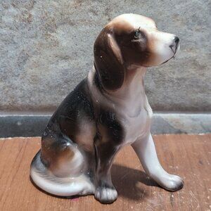 Vintage Ceramic Beagle Dog Figurine